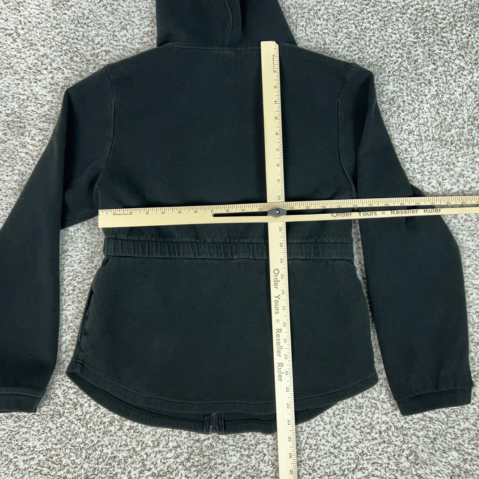 Varley Jacket Womens Large Black Hooded Full Zip Fleece Athletic Casual Lounge