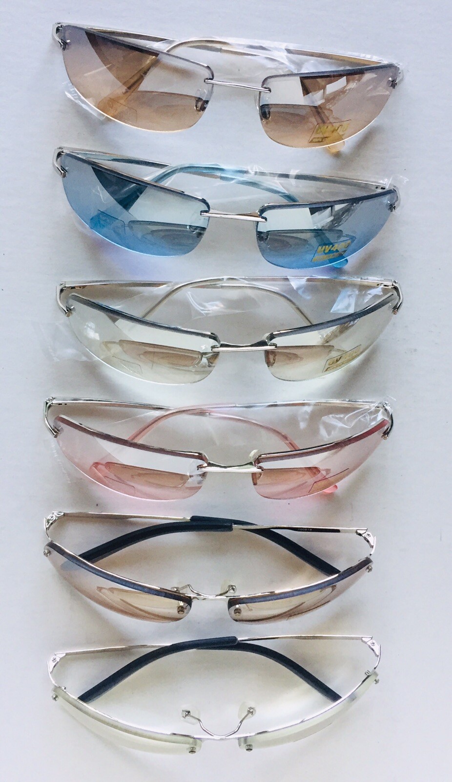 One SUNGLASSES UV400 100%UV Block Silver Metal Frame+Lens Different Color (M30)
