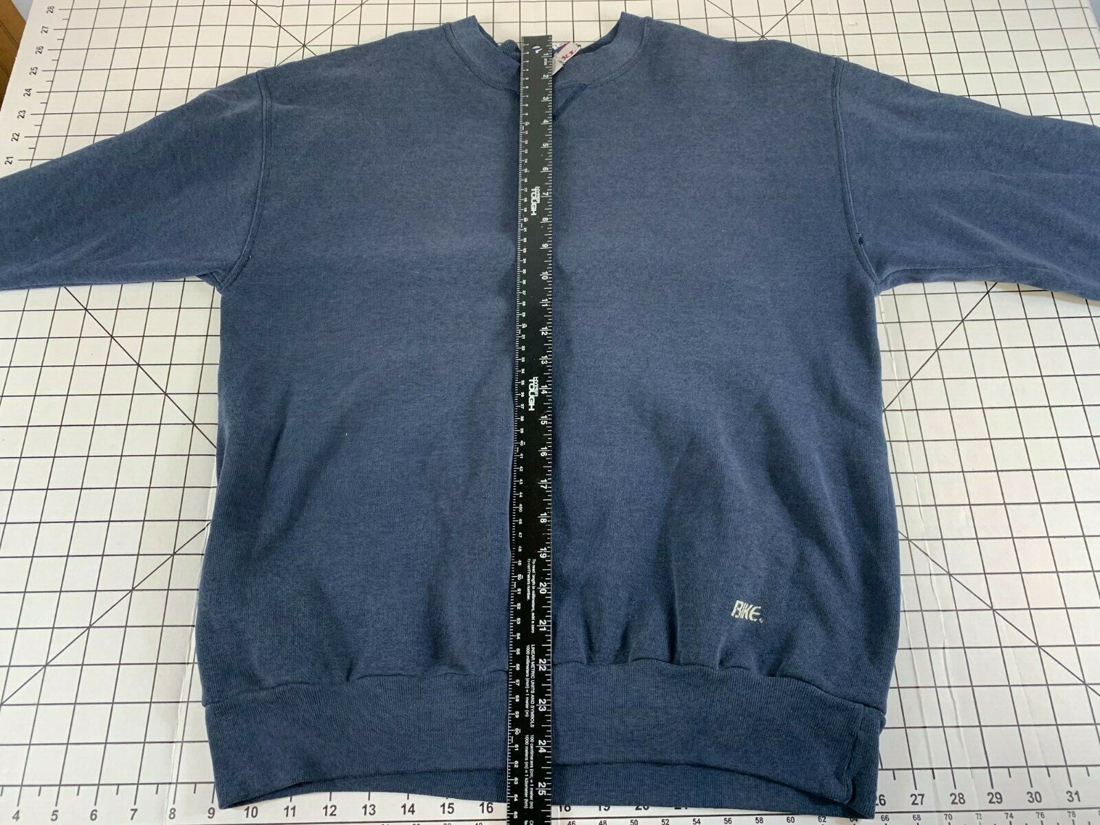 Vintage 80s 90s BIKE Brand Blank Plain Distressed Worn Faded Thin Sweatshirt