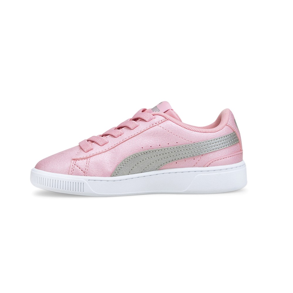 PUMA Vikky V3 Glitz Lace Up Youth Girls Pink Sneakers Casual Shoes 38470202