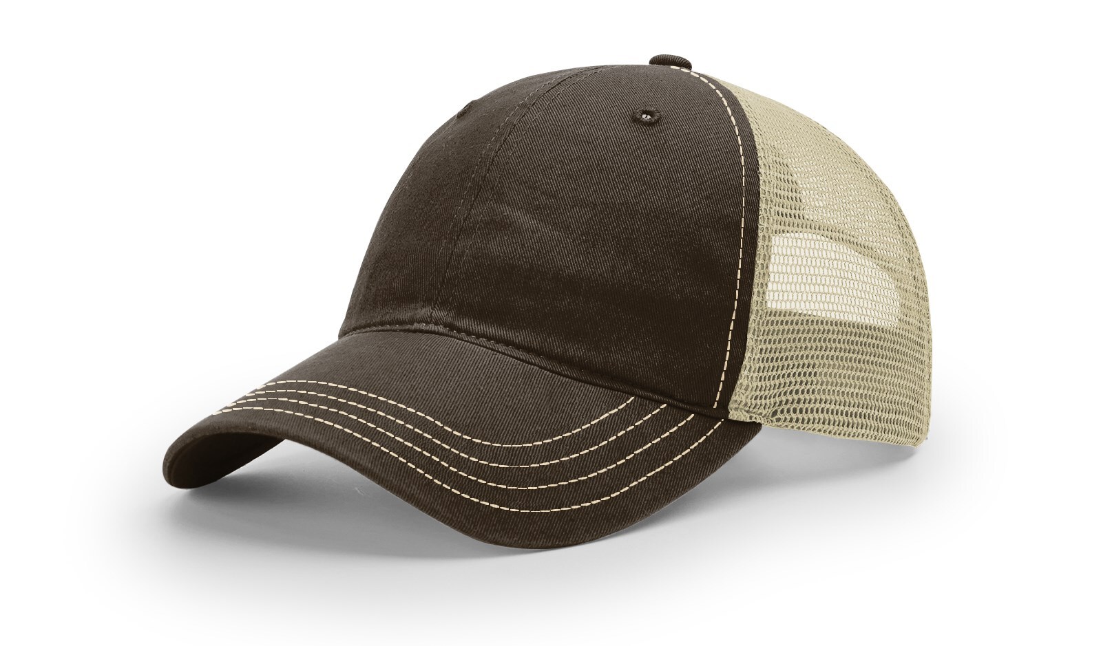 Richardson 111 Garment Washed Trucker Hat Unstructured Mesh Back Relaxed OSFM