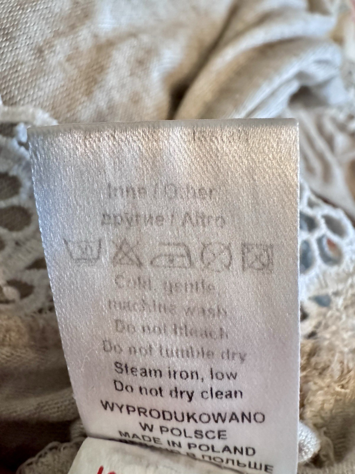 Oh!Zuza XL Soft Heathered Oatmeal Lace Trim Nightgown Chemise Sleep Dress