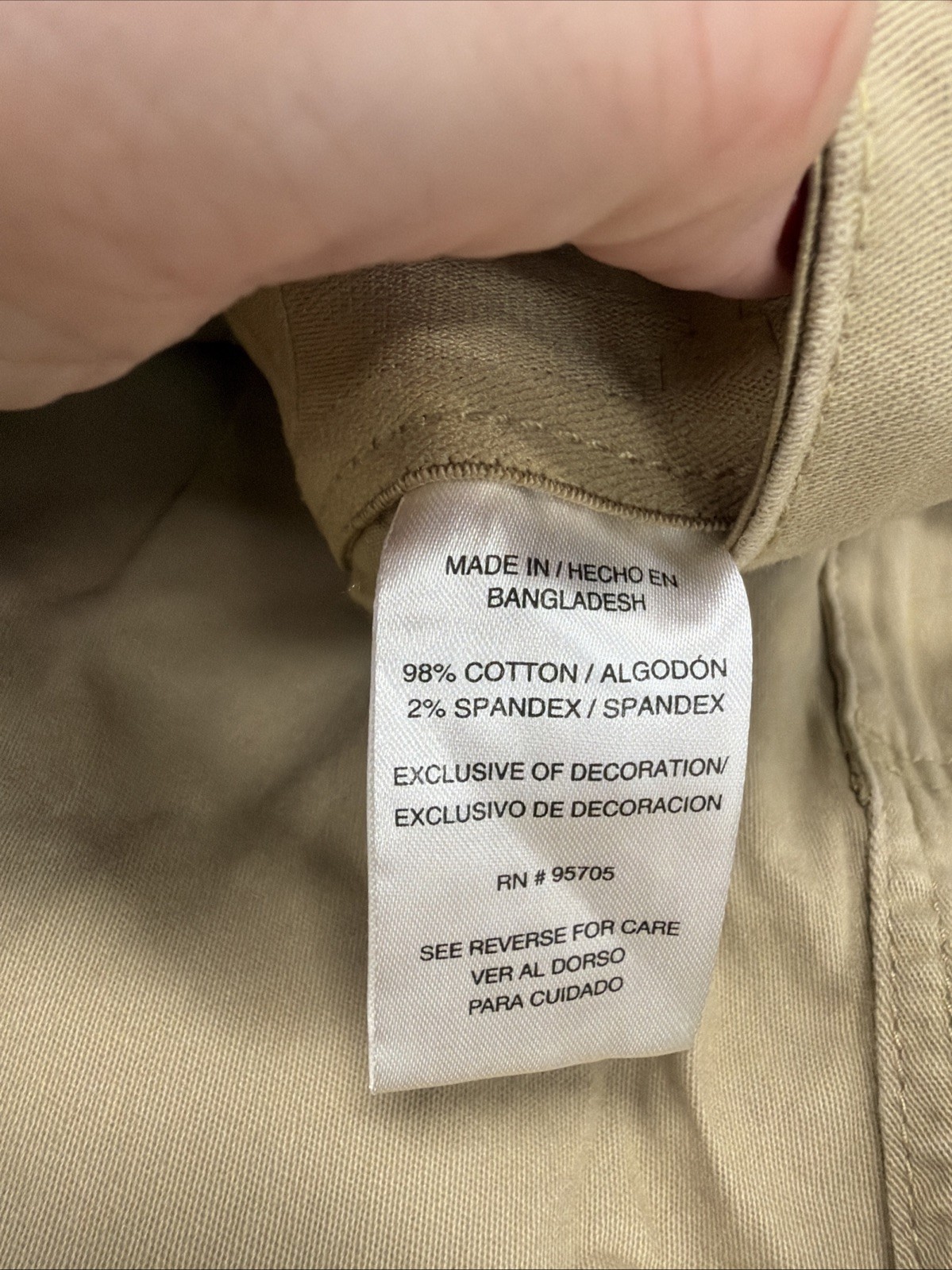 Men’s Iron Co Stretch Cargo Shorts, Khaki Size 44, Regular Fit