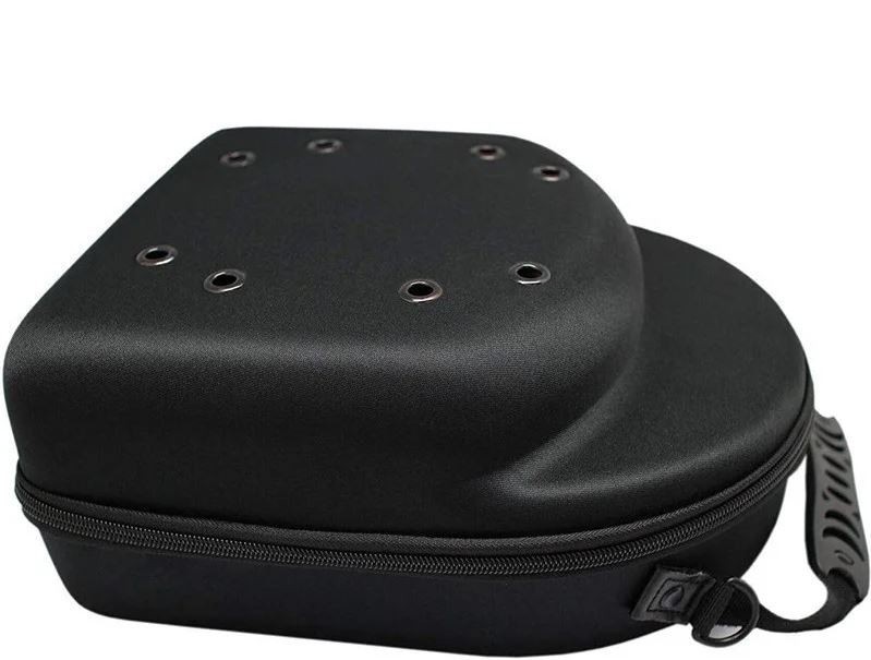 Baseball Cap Carrier Hat Box Travel Case for Hats Caps Fits 6 Hats Black Zipper.