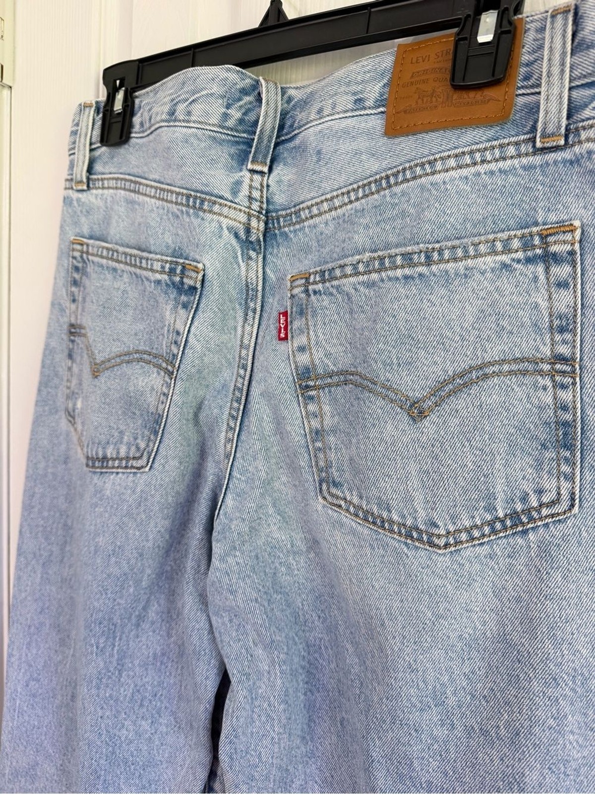 Levi’s Baggy Dad Jeans Womens 28 Light Wash High Rise Relaxed Wide Leg Denim