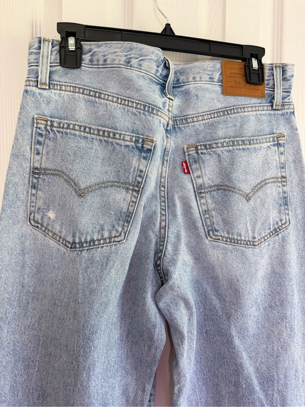 Levi’s Baggy Dad Jeans Womens 28 Light Wash High Rise Relaxed Wide Leg Denim