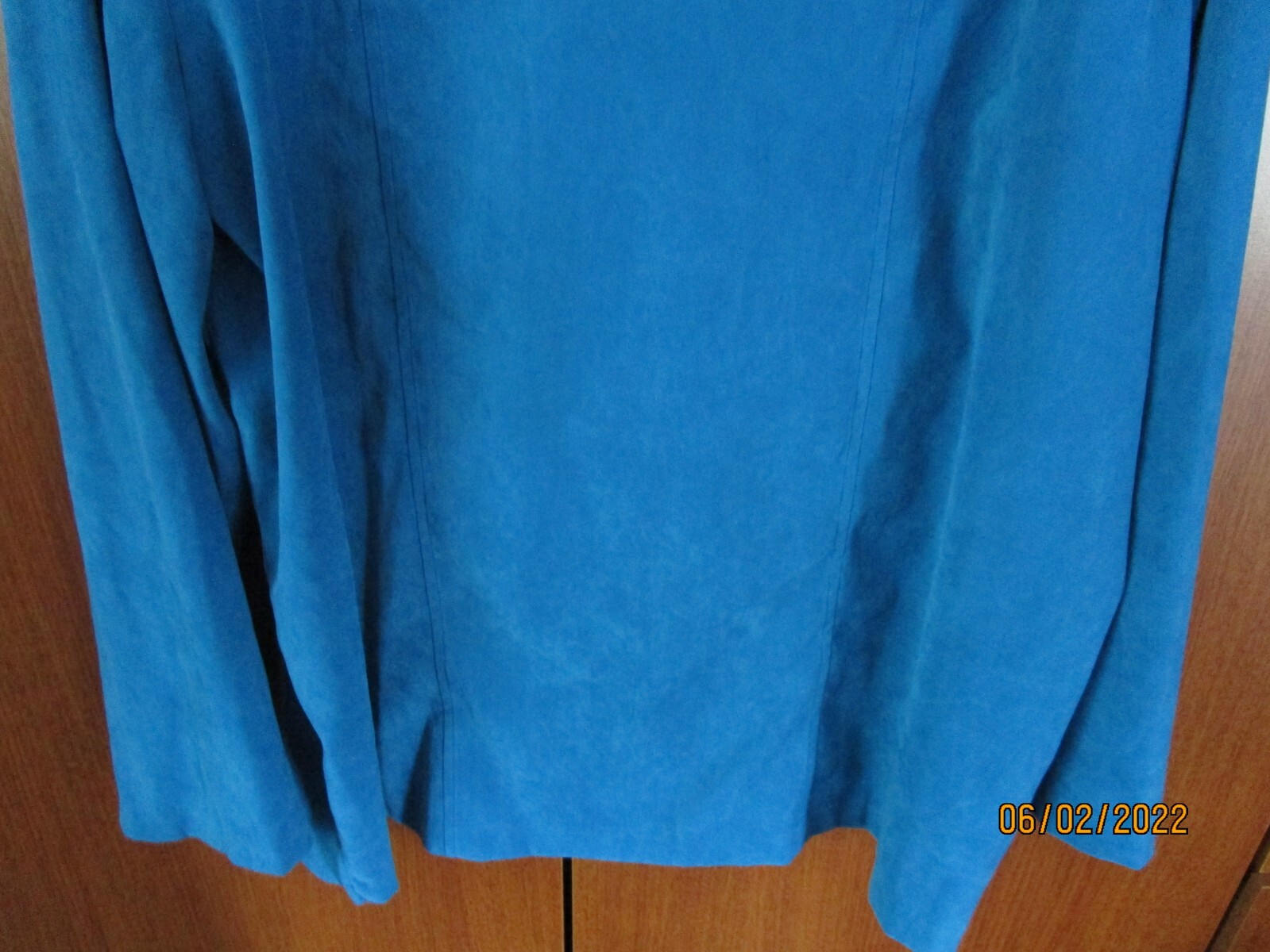 Sag Harbor Blue Blouse Jacket Sz 20 W Polyester Spandex Bust 52 Length 29 in