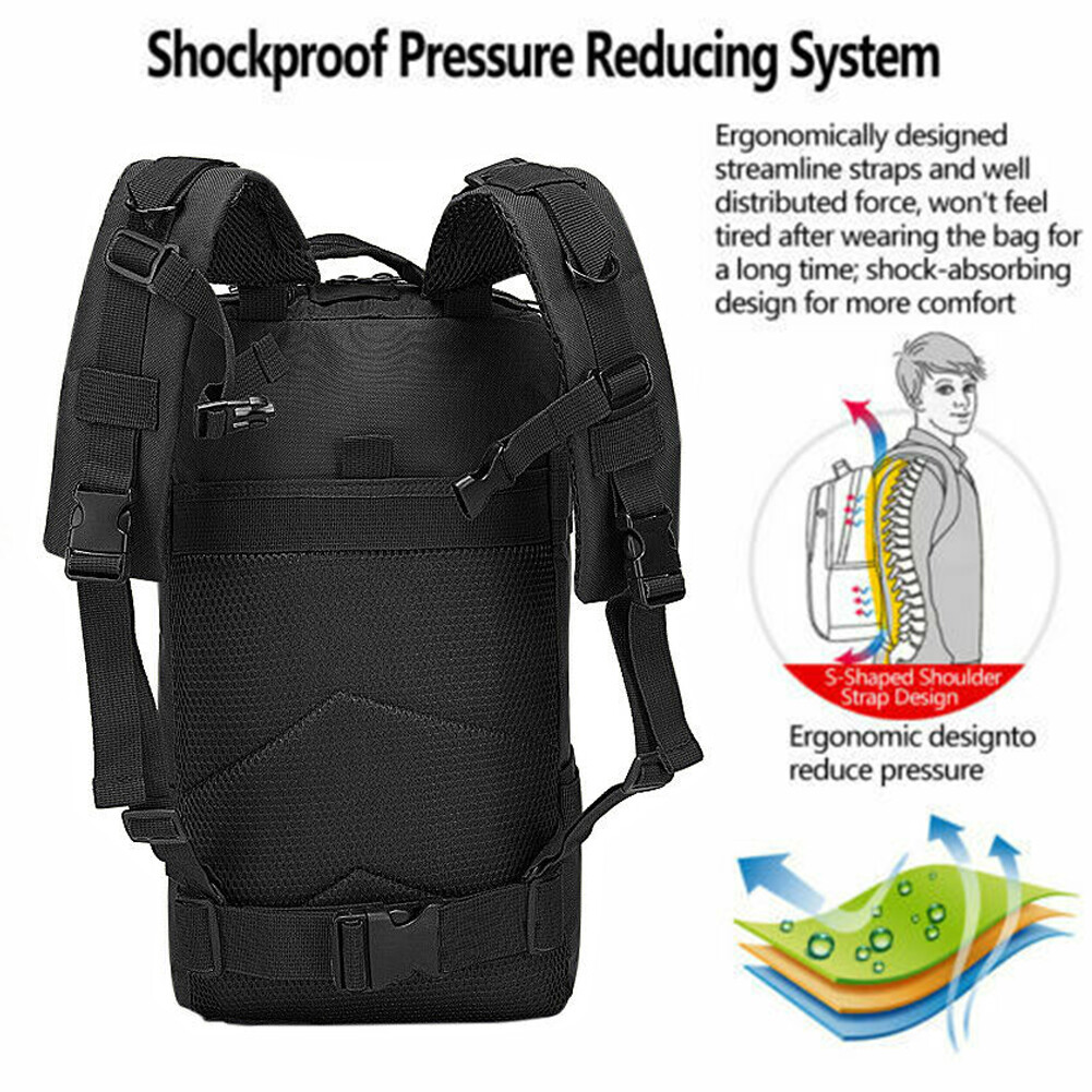 30L Large Military Tactical Backpack for Men Women Army 3 Days Assault Pack Bag
