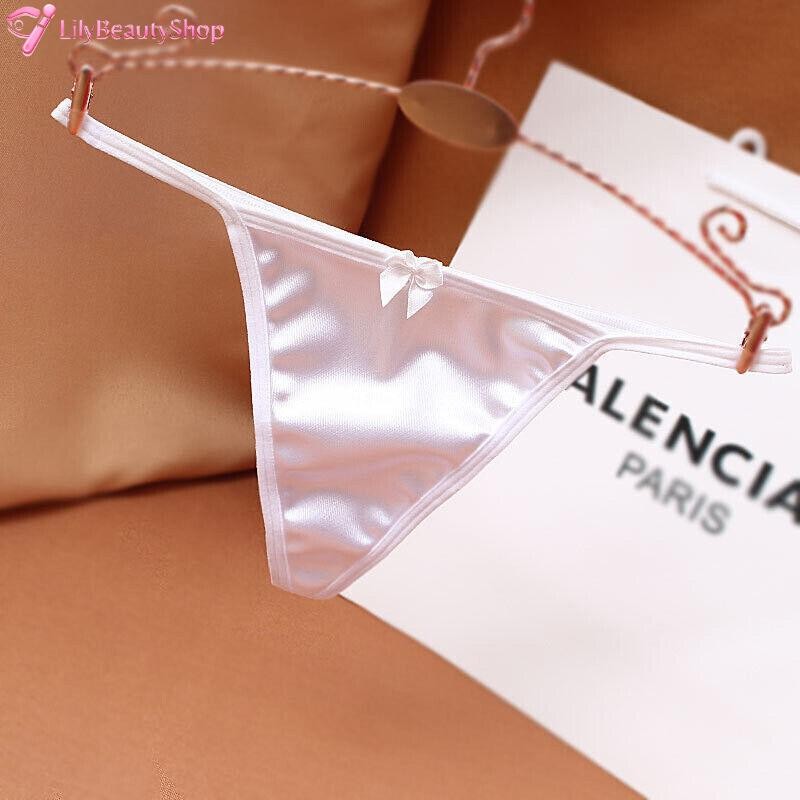 Women Sexy Micro Mini Thong Brief G-string Silk Satin Panties Underwear Lingerie