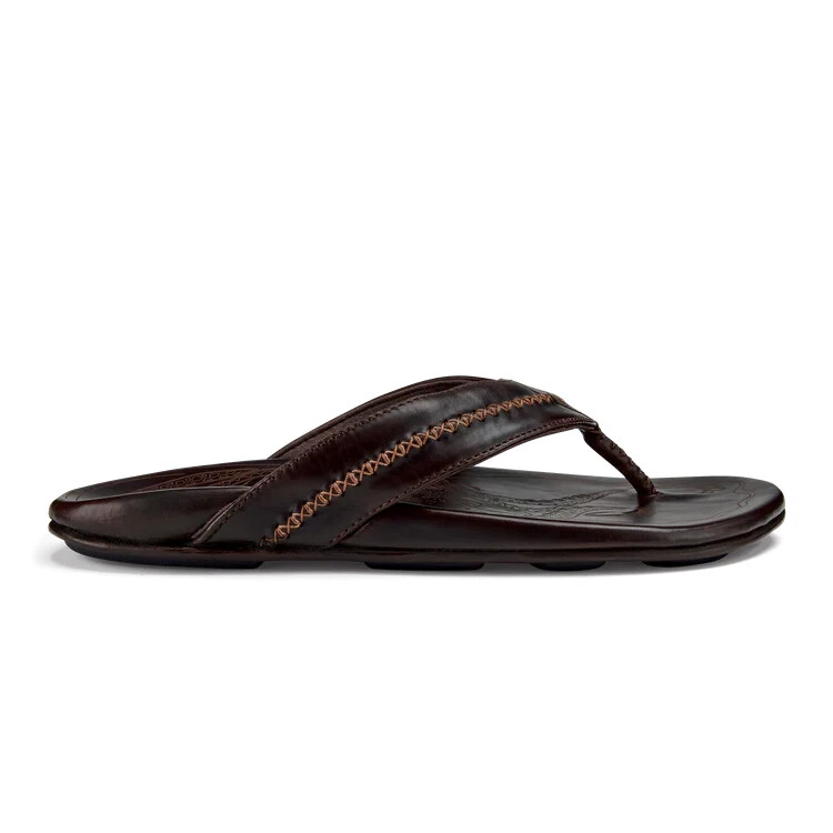 🧡*NIB* OluKai Men’s Size 10 Mea Ola Leather Beach Outdoor Sandals -Dark Java 🧡