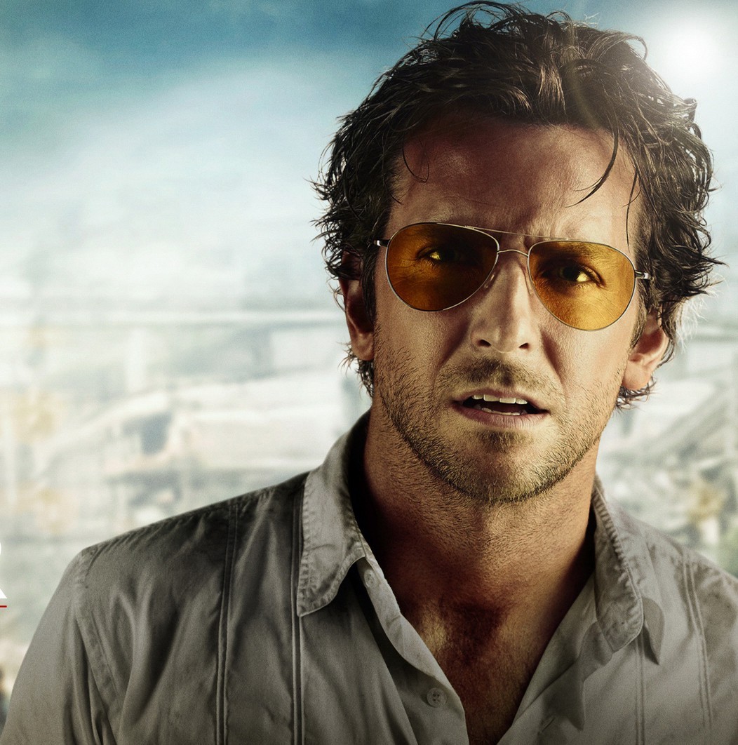 THE HANGOVER 2 Movie Aviator Sunglasses Blue Blocker Polycarbonate Amber Lens