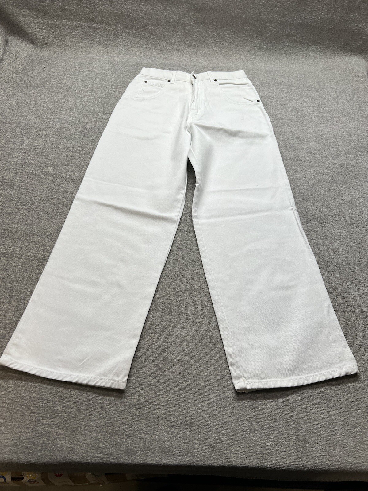 Vintage Solo Semore White Jeans Baggy Straight Leg Skater 28×29 USA Made