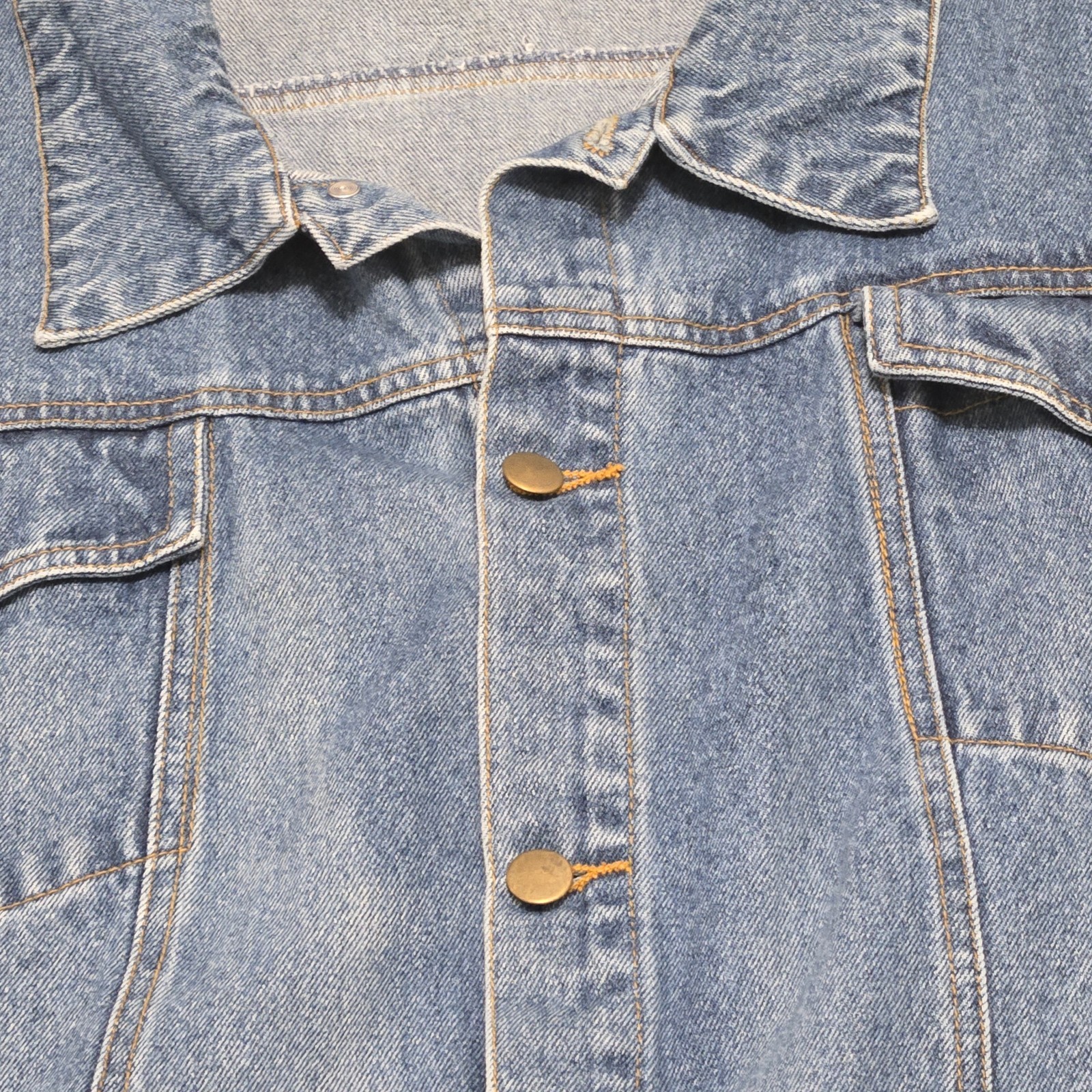 Men’s 7XL Denim Trucker Jean Jacket Blue by Kingsize, Big & Tall