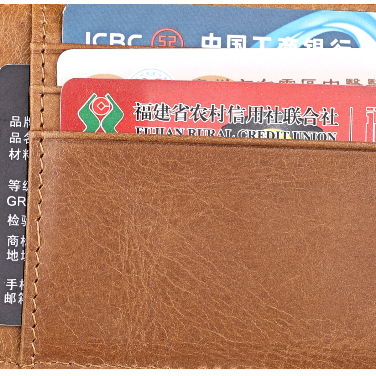 Mens Minimalist Money Clip Slim Bifold RFID Blocking Leather Front Pocket Wallet