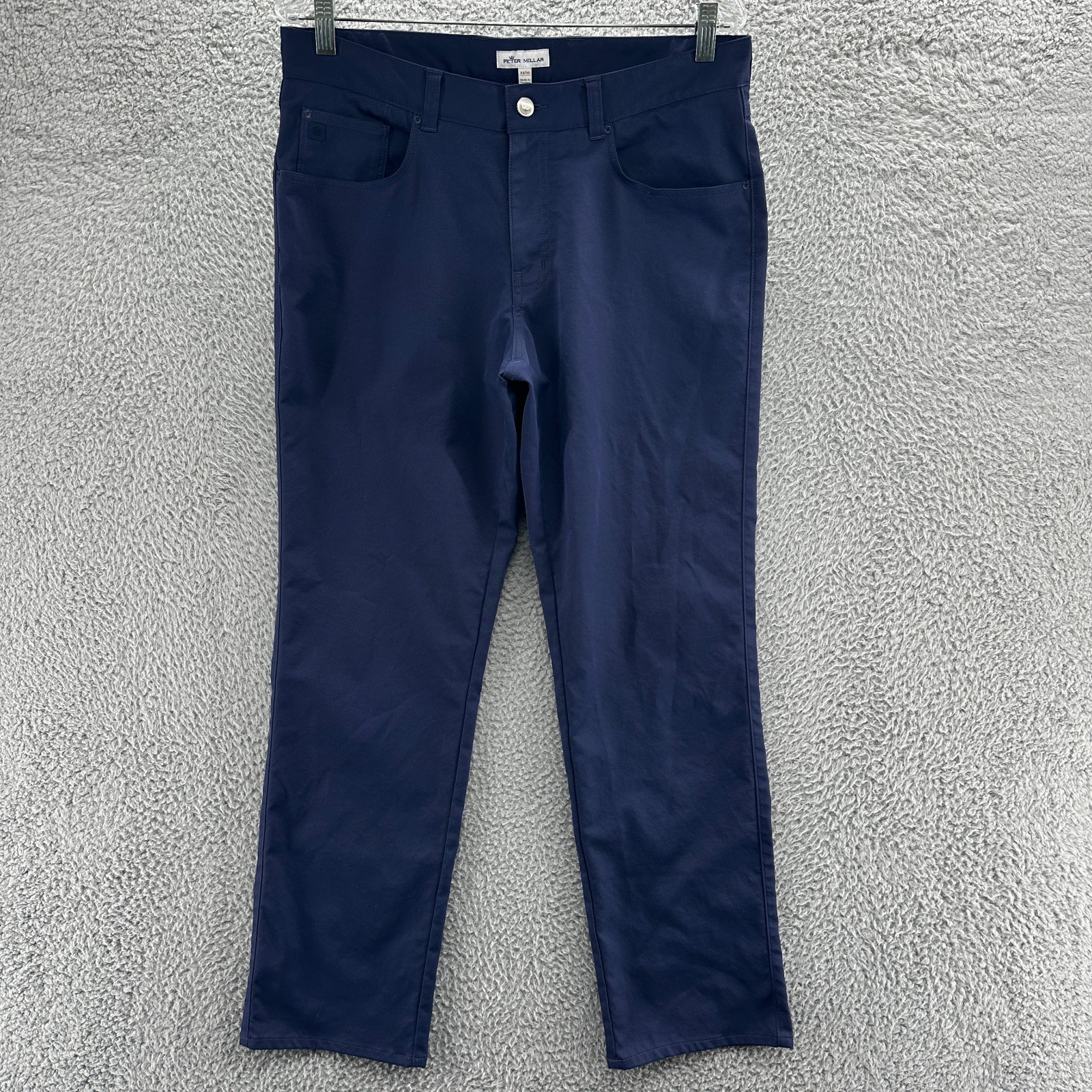 Peter Millar Pants Mens 33×30 Blue EB66 Golf Performance 5 Pocket Chino Pants