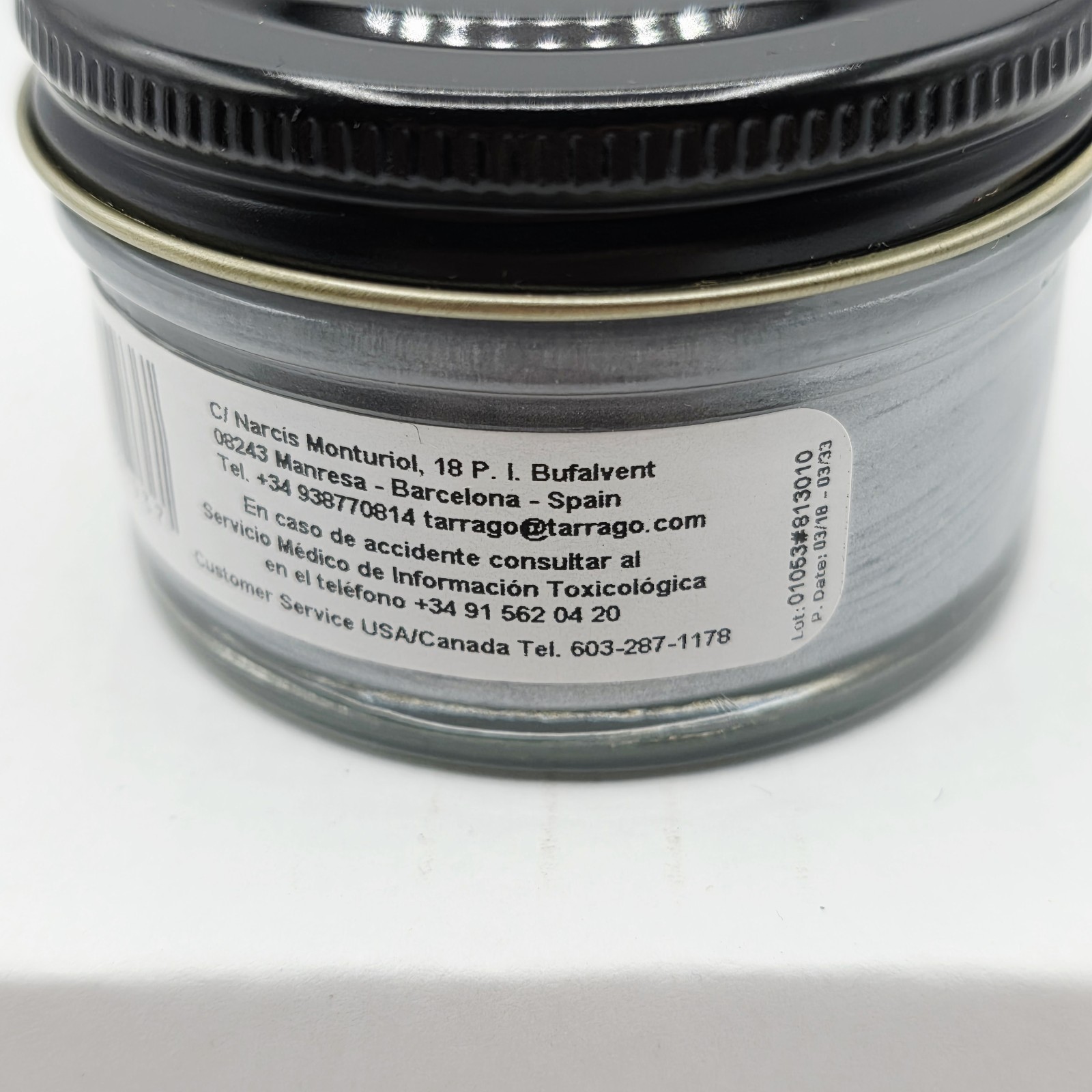 Tarrago Shoe Polish # 106 High Silver Cream Leather Protector 1.76 oz. 50ml Boot