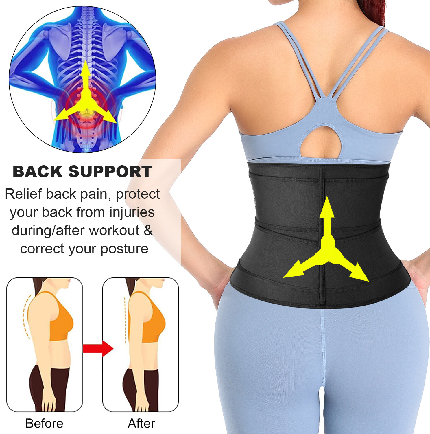 Fajas Para Adelgazar Reductoras Abdomen Faja De Ejercicio Para Mujer Hombres Gym