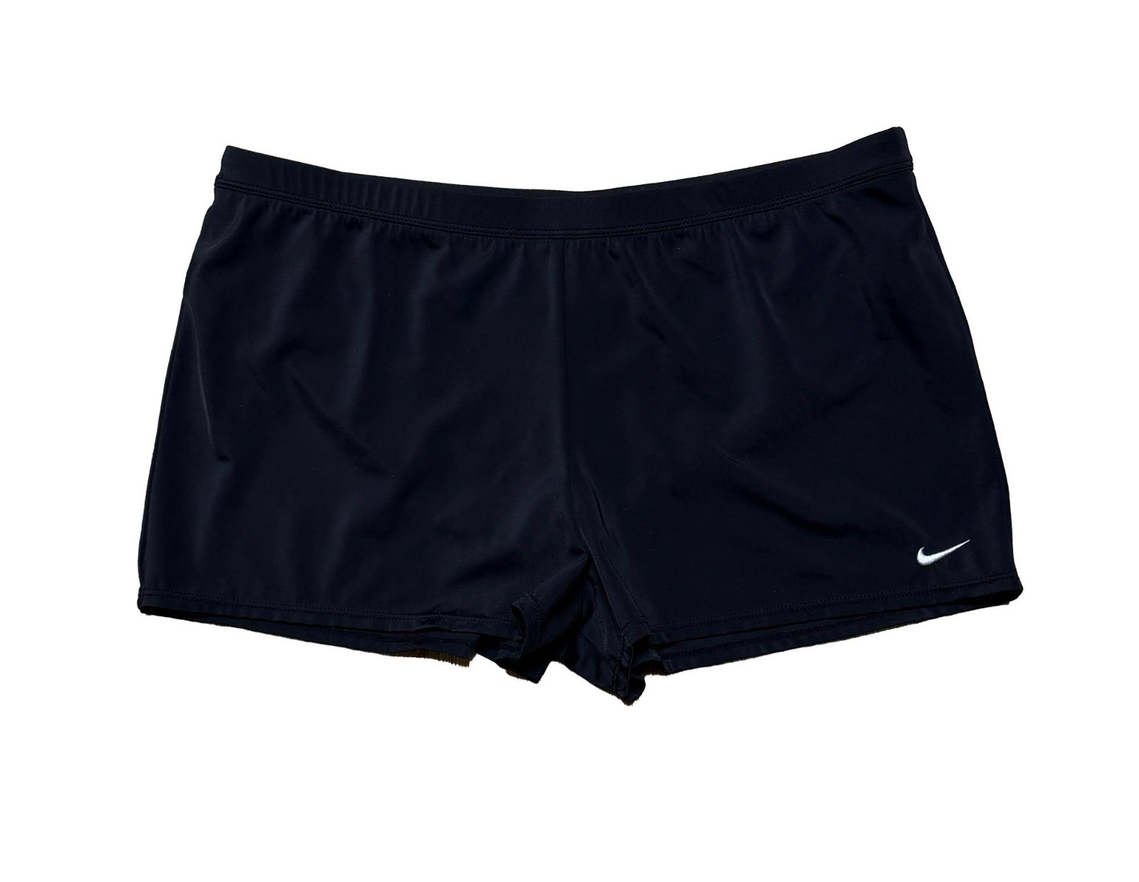 Womens NIKE Sz L Black Elasticized Waist 2″ Volleyball Athletic Shorts + Liner