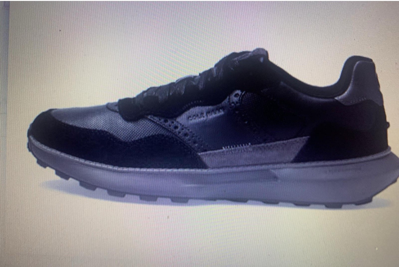 COLE HAAN Men’s Grandpro Ashland Leather Sneakers SIZE 11M Black Pavement-