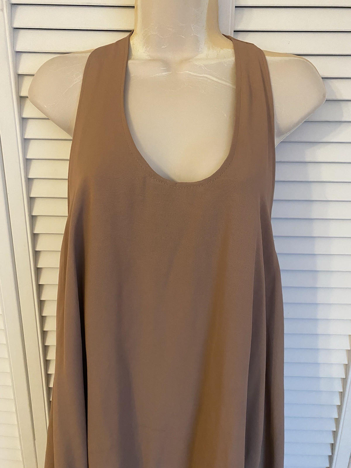 Womens Sleeveless Maxi Dress Abstract Layered Lagenlook Art Teacher Minimalist