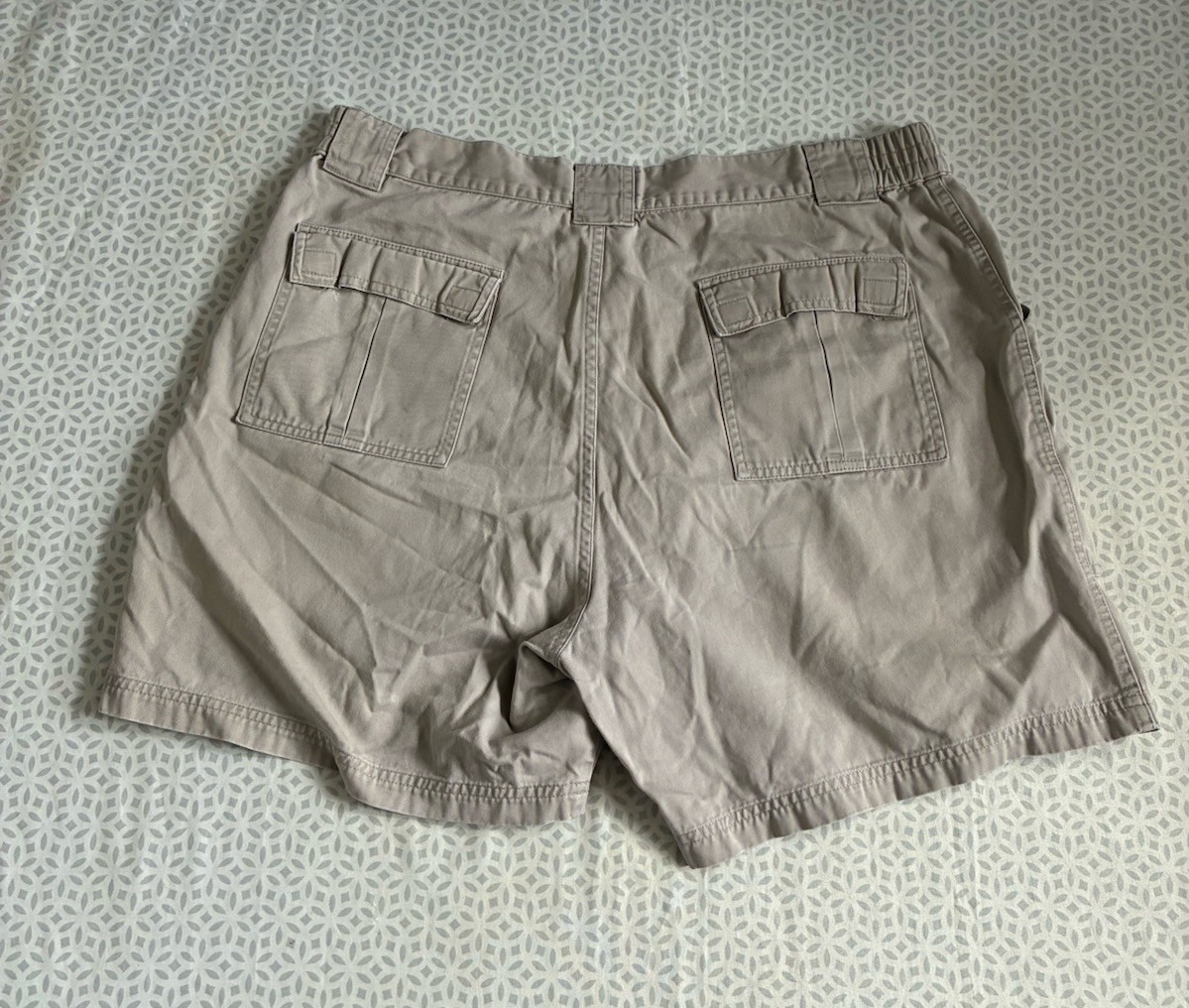 Croft & Barrow Shorts Mens 38 Beige Cargo Cotton Outdoor Hiking Camping Travel