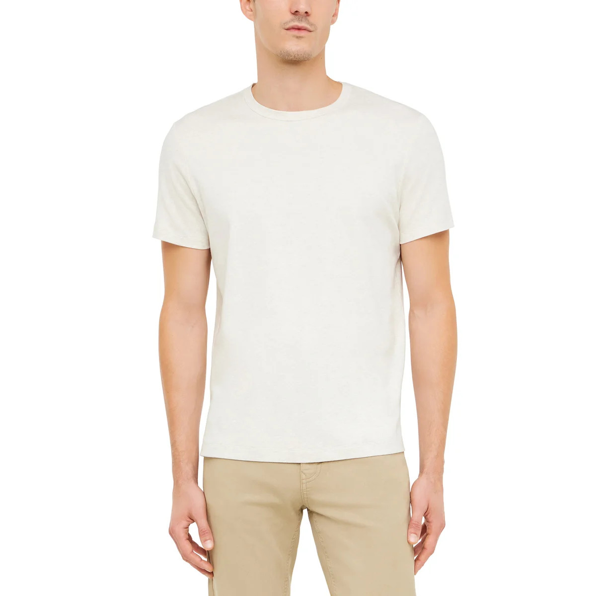 Banana Republic Mens Luxe Touch Tee Shirt Cotton Regular Fit T-Shirt Heather New