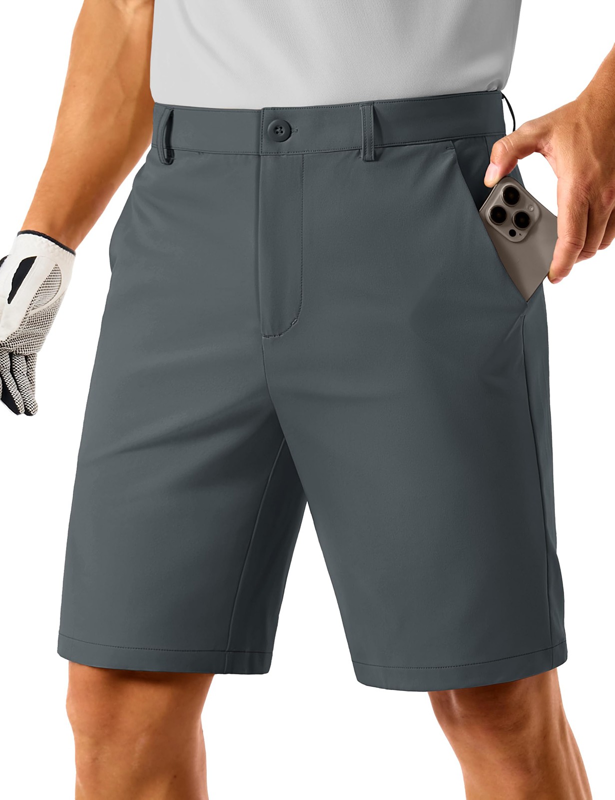Men’s Golf Shorts 9 Inch Stretch Lightweight Dress Work Casual Shorts Quick Dry