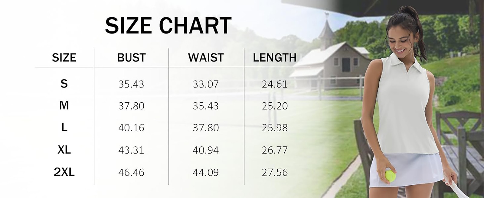 Womens Golf Shirt Sleeveless Racerback Polo Shirts UPF 50+ Quick Dry Tennis Tank