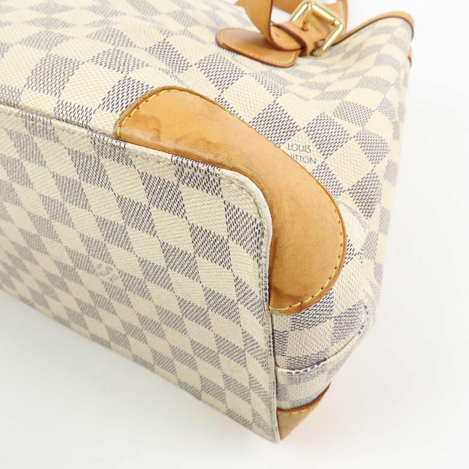 Louis Vuitton Damier Azur Hampstead MM Tote Bag Shoulder Bag N51206 Used F/S