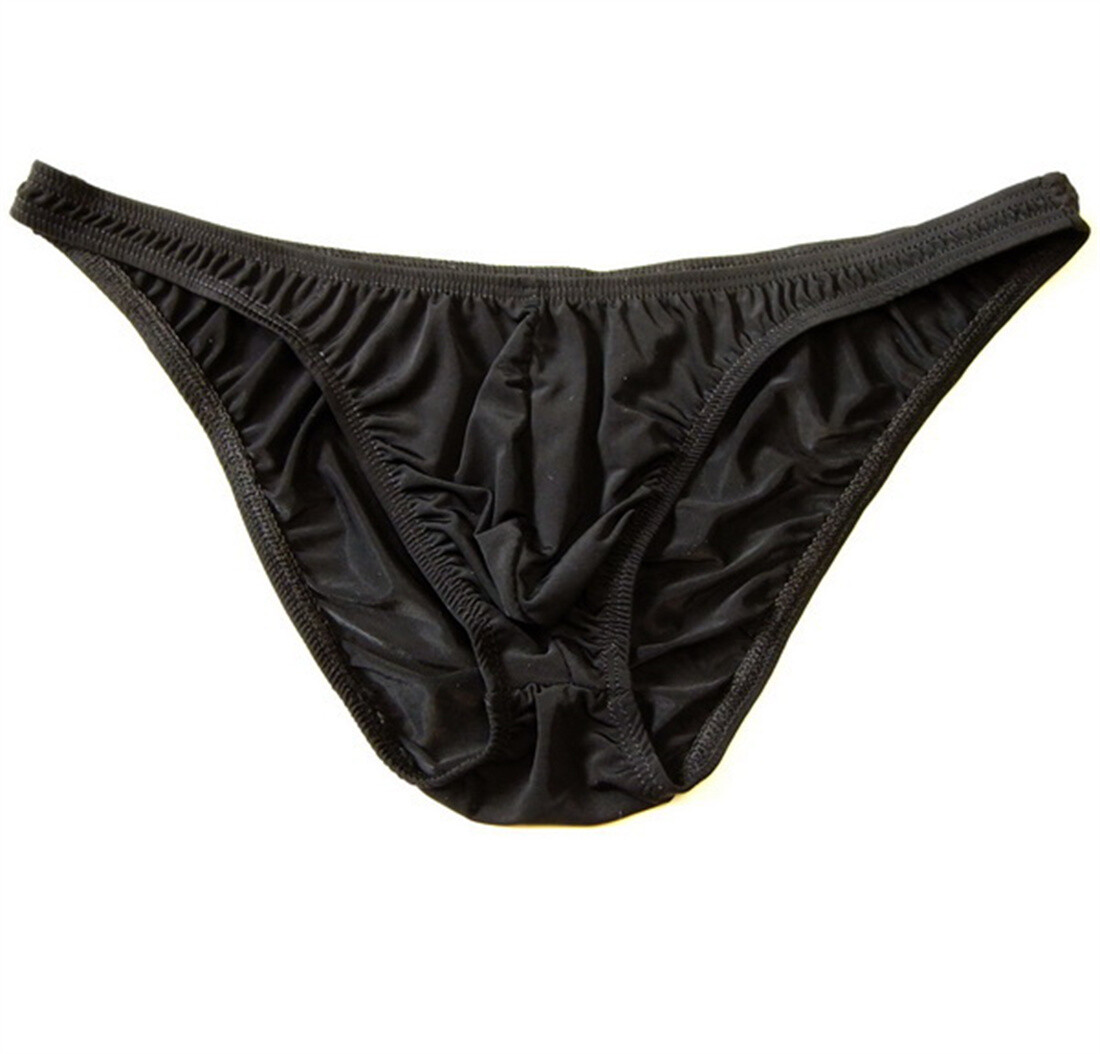 5pcs Men Ice Silky Soft Comfortable Bikini Bulge Contoured Pouch Briefs Panties