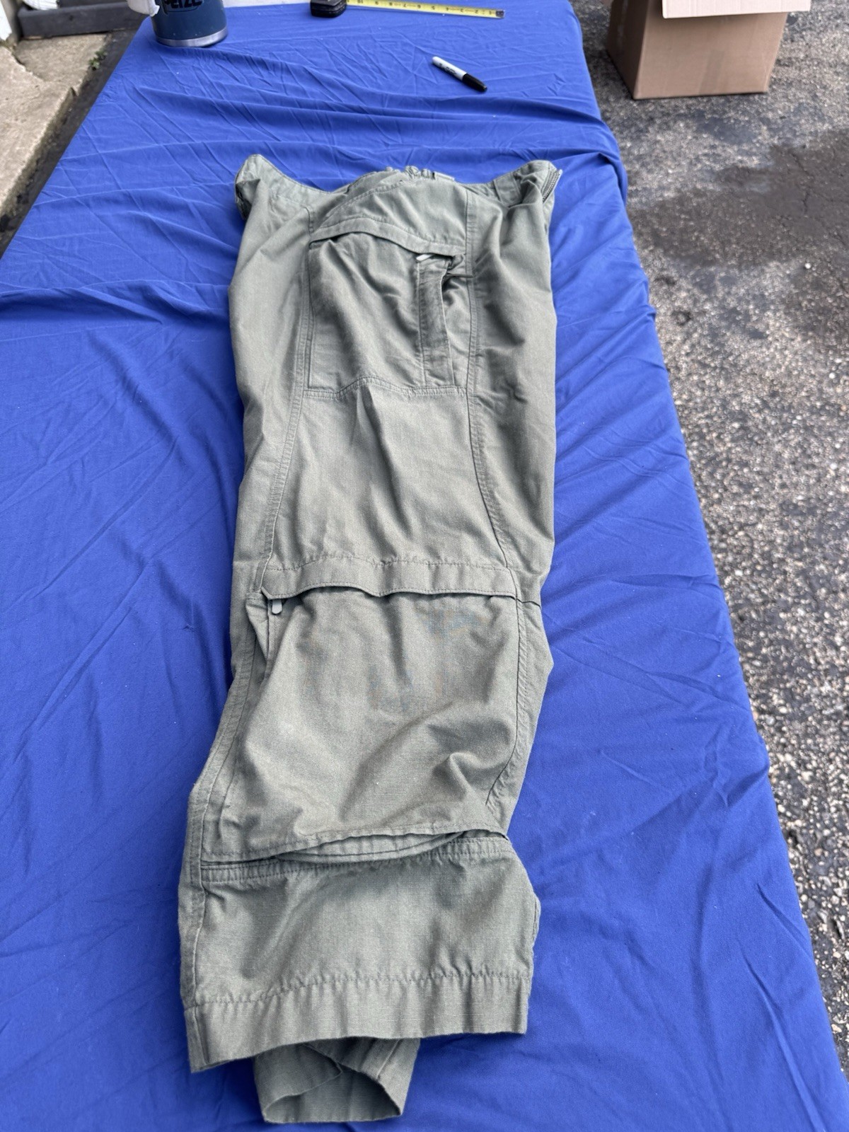 Massif 2 piece flight suit trousers ranger Green Military Workwear 36W LS