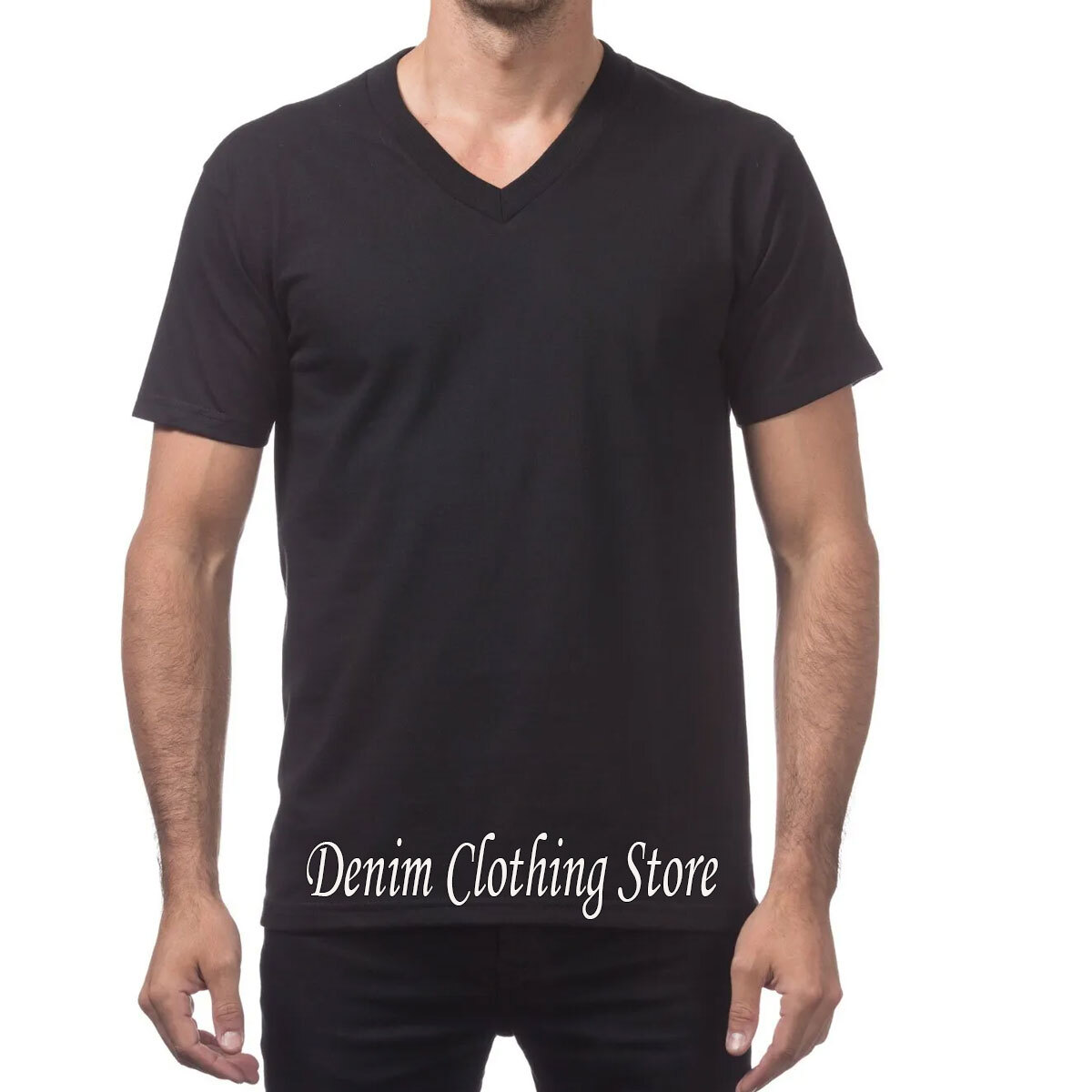 PRO CLUB V NECK T SHIRTS PLAIN MENS COMFORT SHIRT SHORT SLEEVE BIG AND TALL