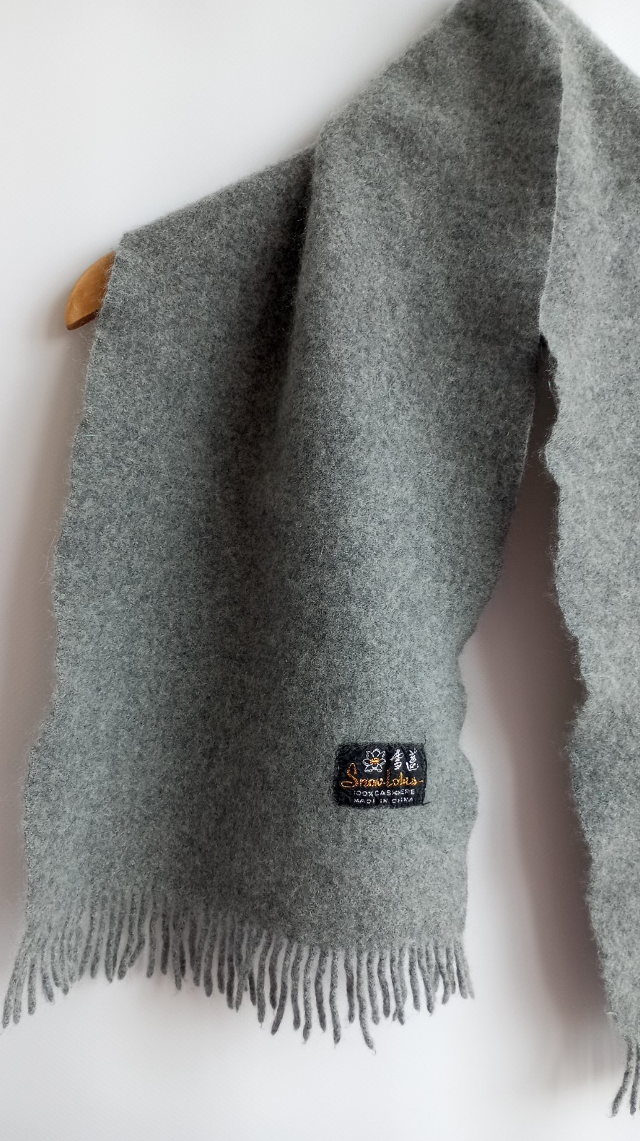 Snow Lotus soft, warm,cashmere grey scarf