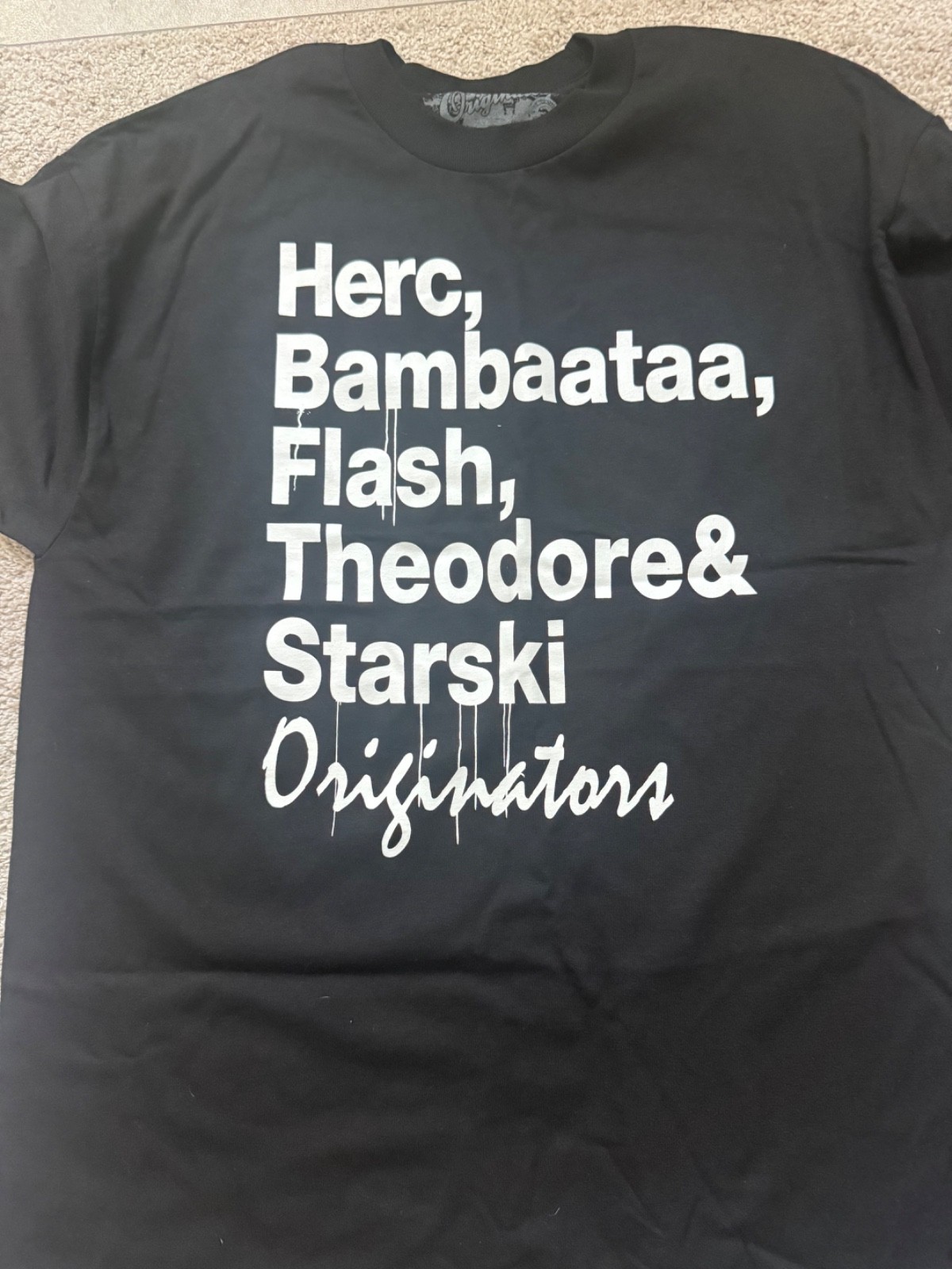 NEW MEN’S HERC, BAMBAATAA, FLASH, THEODORE, STARSKI, ORIGINATORS GRAPHIC TEE XL