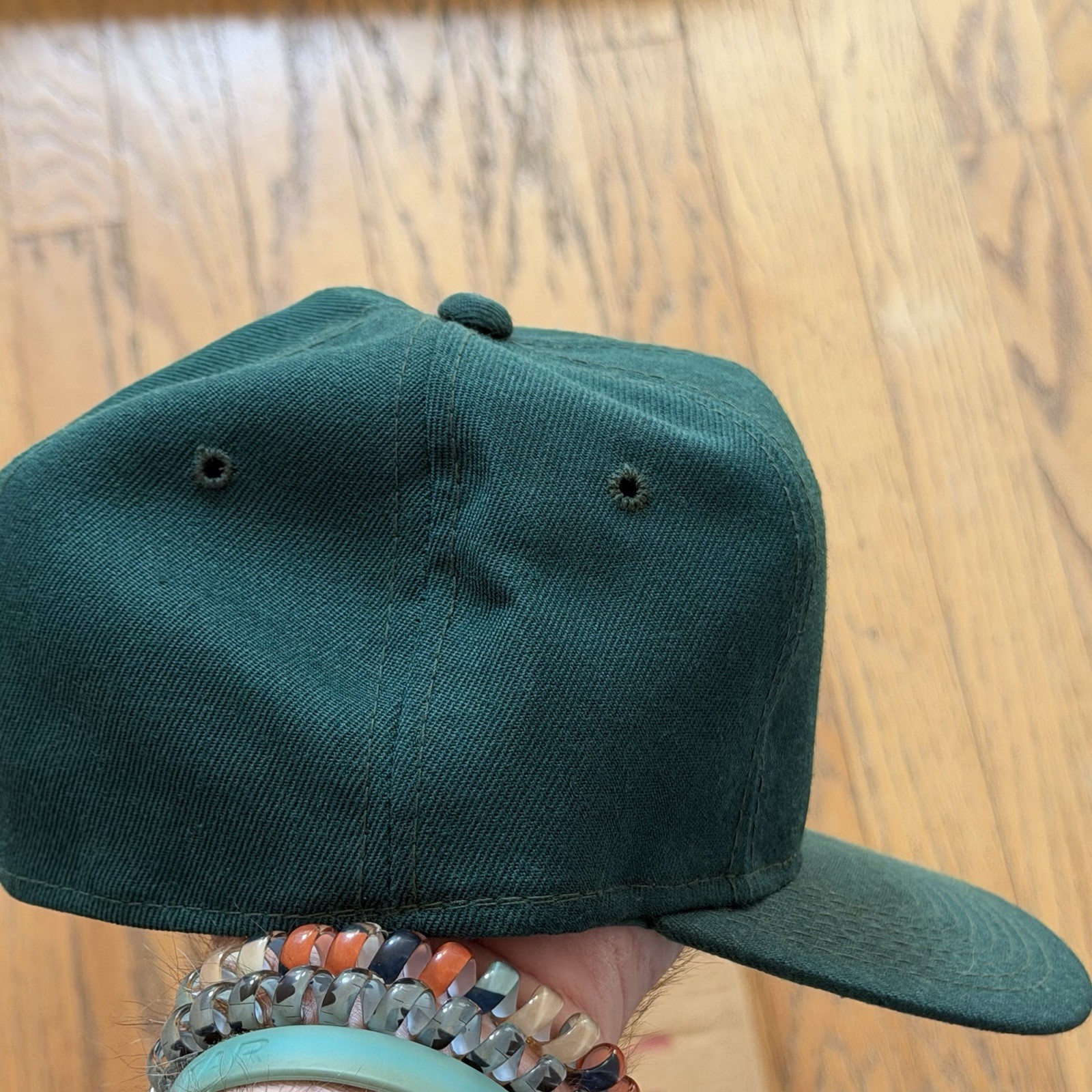 NWOT Vintage 80s 90s Solid Blank Dark Green Youngan Fitted Hat Wool Blend $25 ea