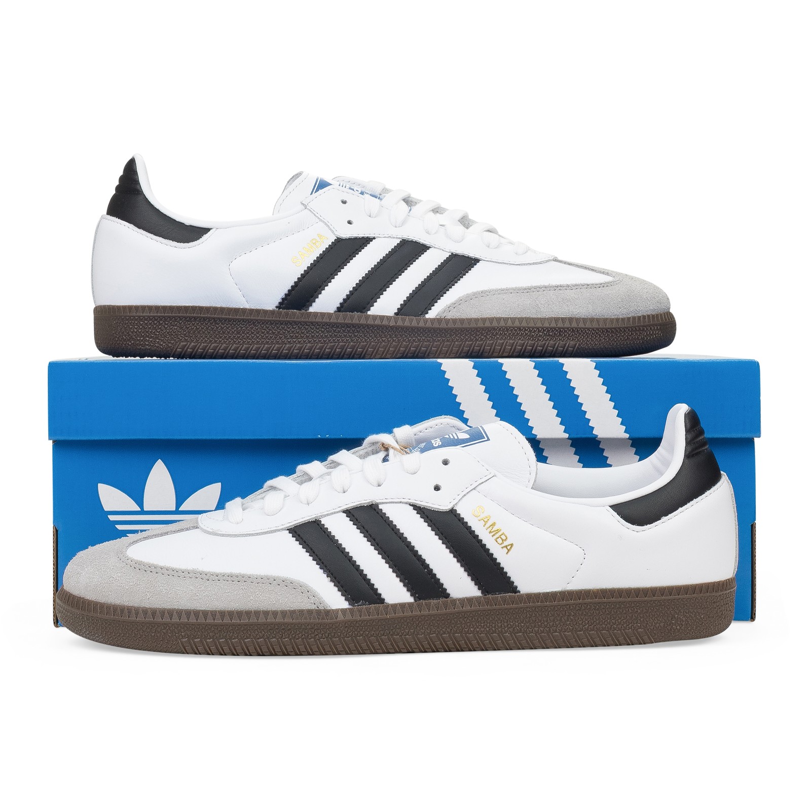 NWT ADIDAS WHITE/BLACK/GRAY SAMBA OG SNEAKERS SIZE 10.5 $119