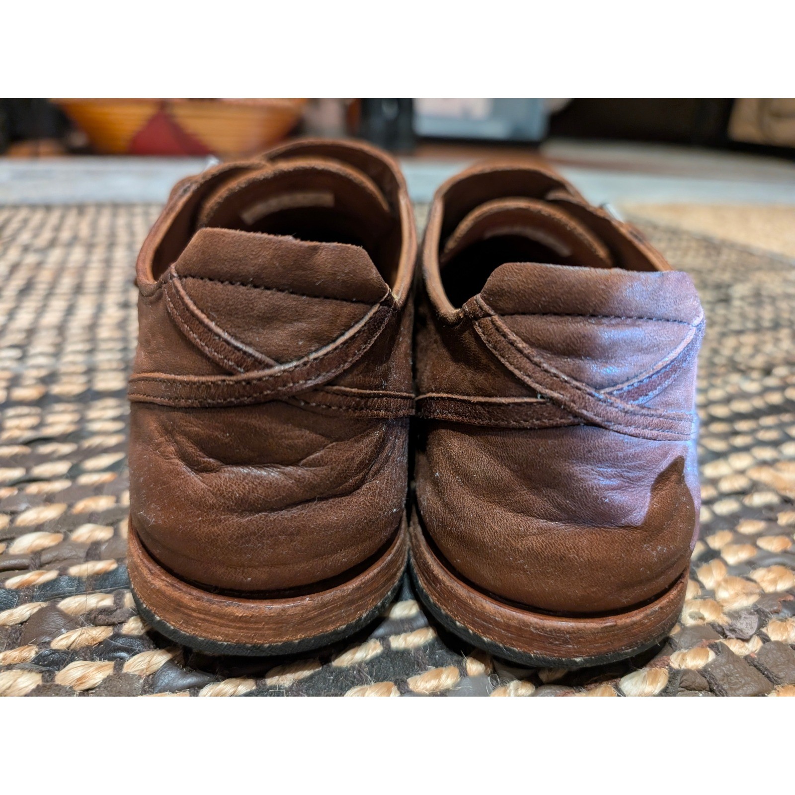 Timberland Boot Company Wodehouse Single Monk Strap Leather Shoes Brown size 10