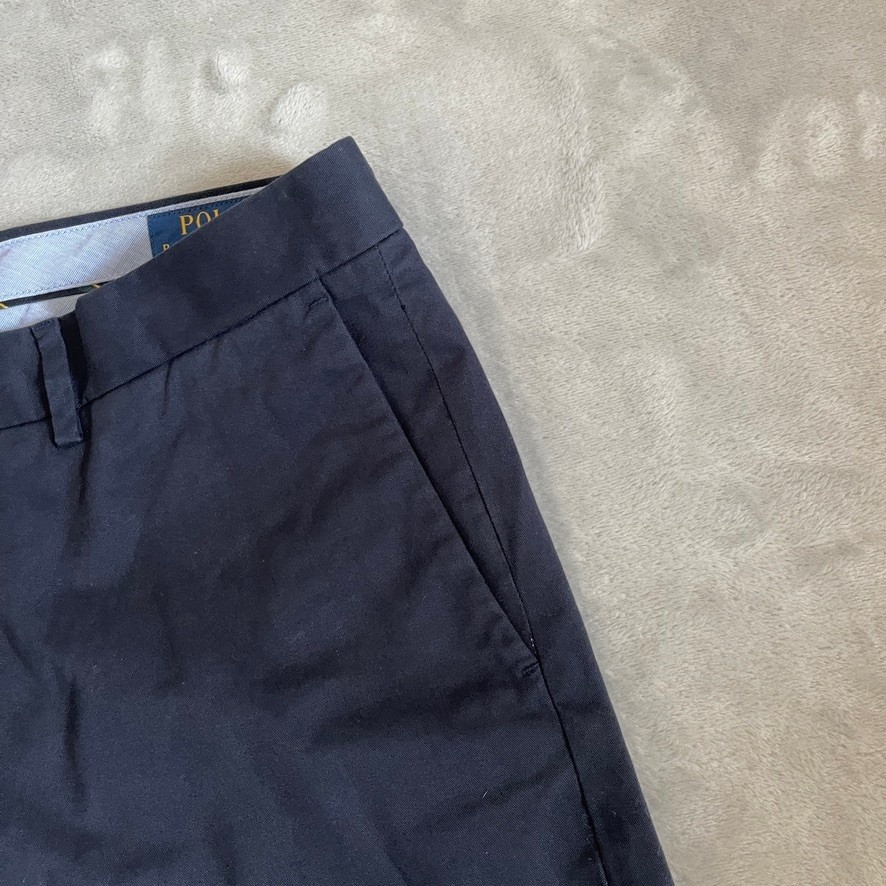 Polo Ralph Lauren Chino Shorts Mens W37 Navy Slim Stretch Flat Front 9in