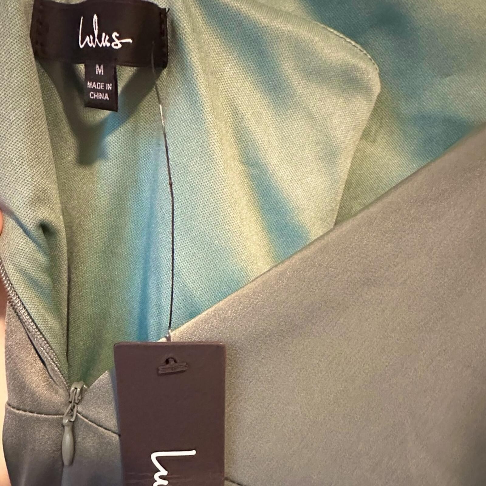 NWT Lulus Green Dress Like What you See Sage Satin Size M New