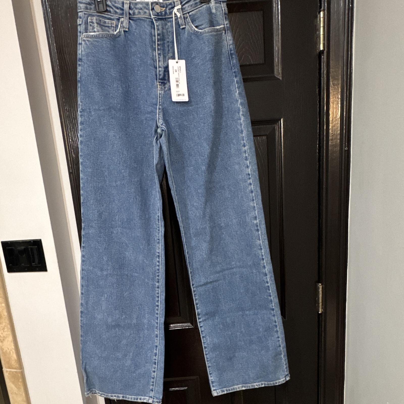 Just Black Denim Women’s Blue Medium Wash High Rise Wide-Leg Jeans 29