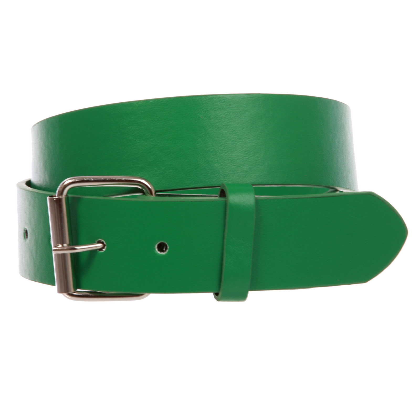 1 1/2″ (38mm) Snap On Plain Leather Jean Belt With Roller Buckle