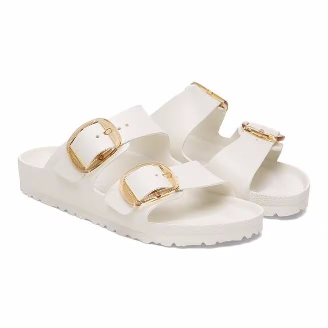 Birkenstock Womens Arizona Big Buckle EVA Sandals 1029651 – Eggshell