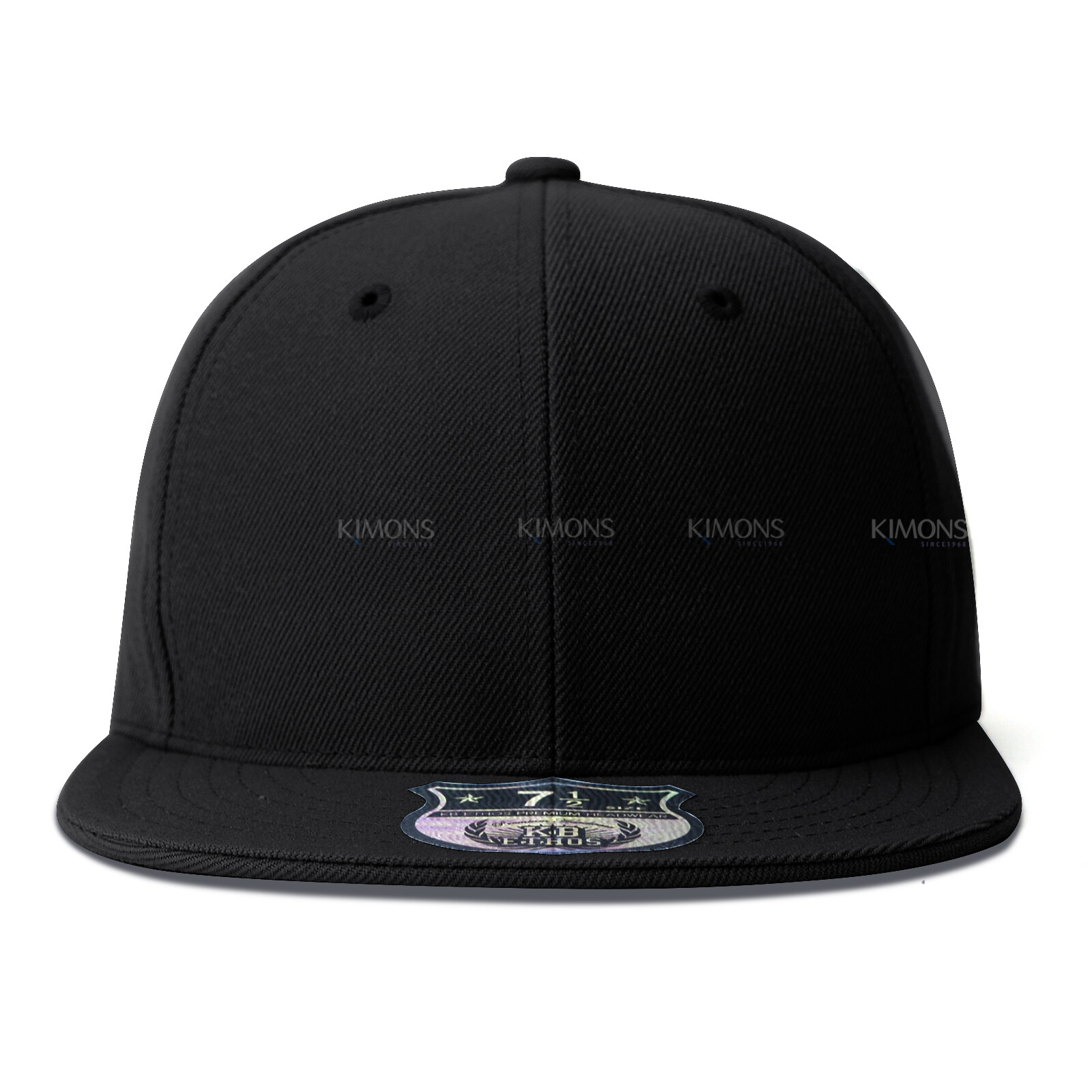 Premium Solid Fitted Baseball Cap Hat Blank Plain Flat Bill 9-Sizes Trucker