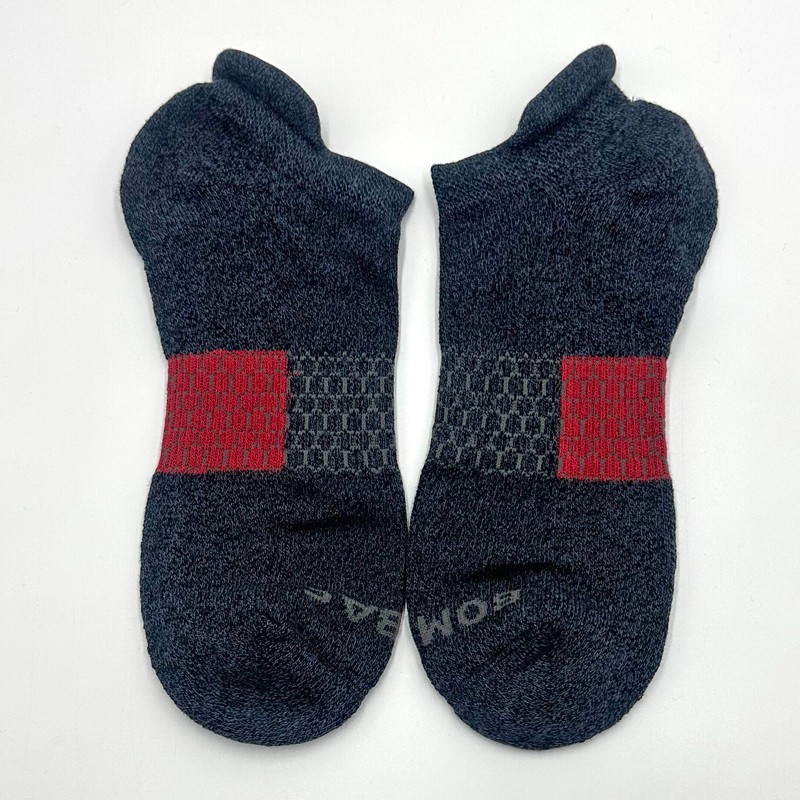 4 pairs Men’s honeycomb Marl Ankle Socks Athletic Size Large Dark grey BOMBAS