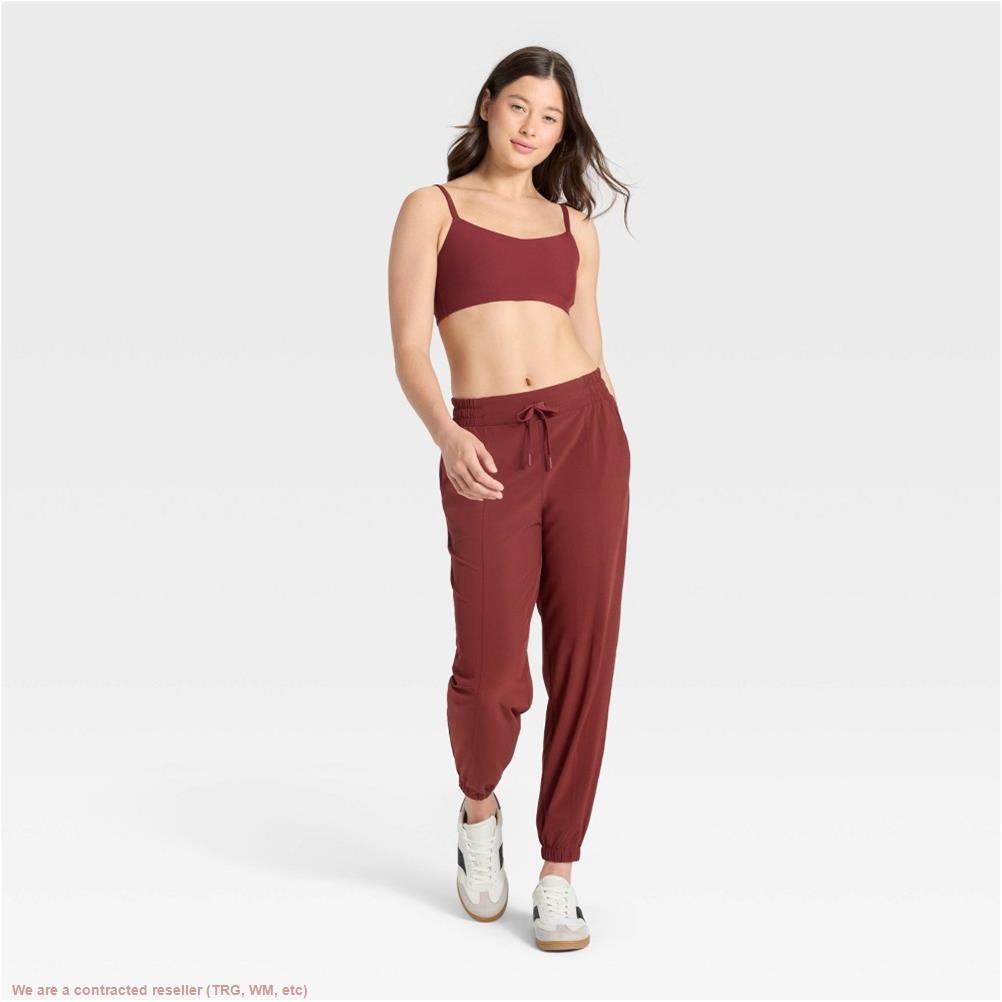 Women’s Active Light Mid-Rise Joggers – All In Motion Maroon L *SEE DEAL!!!*
