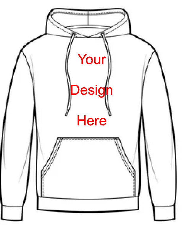 Unisex Custom Printed Personalized Graphic Logo Text Name Hoodie Sweatshirt