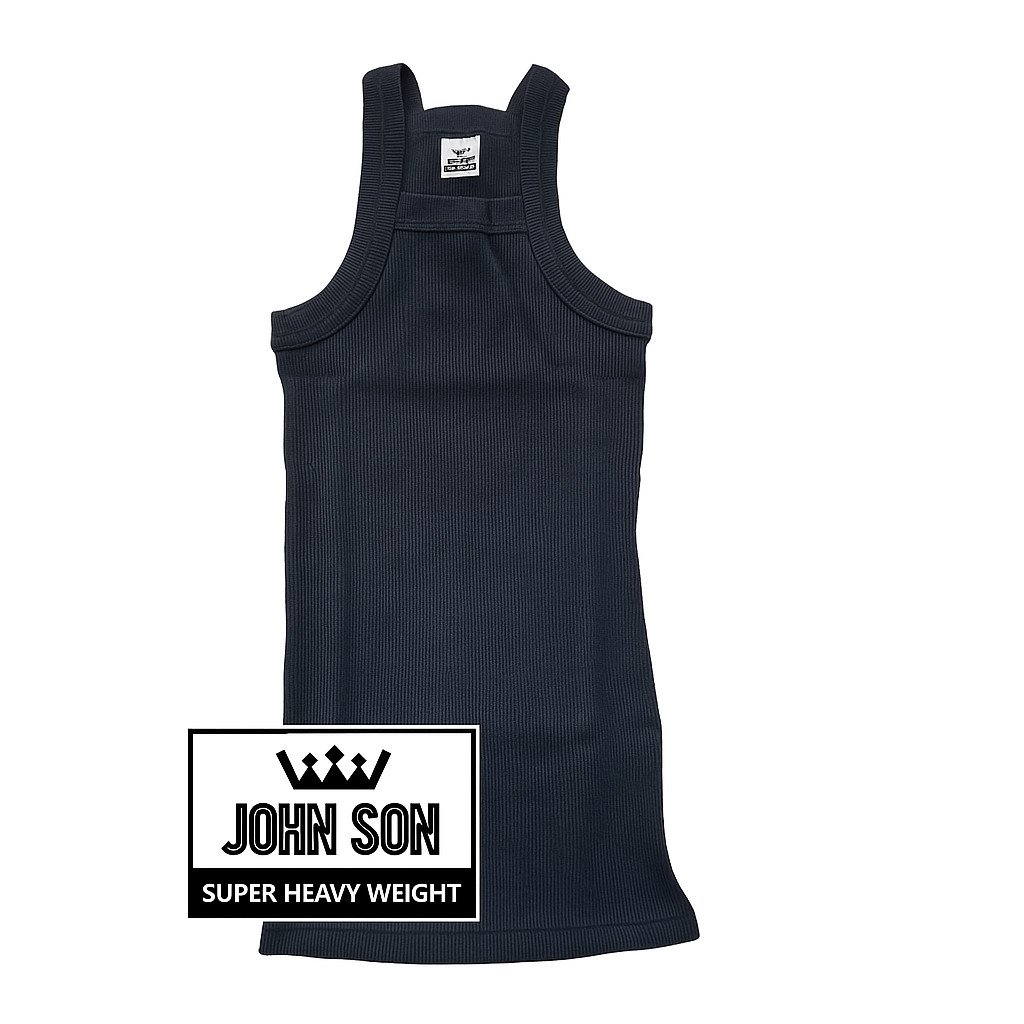 Men’s G-unit Ribbed Tank Top [JOHN SON] Wife Beater 100% Cotton Heavy Weight