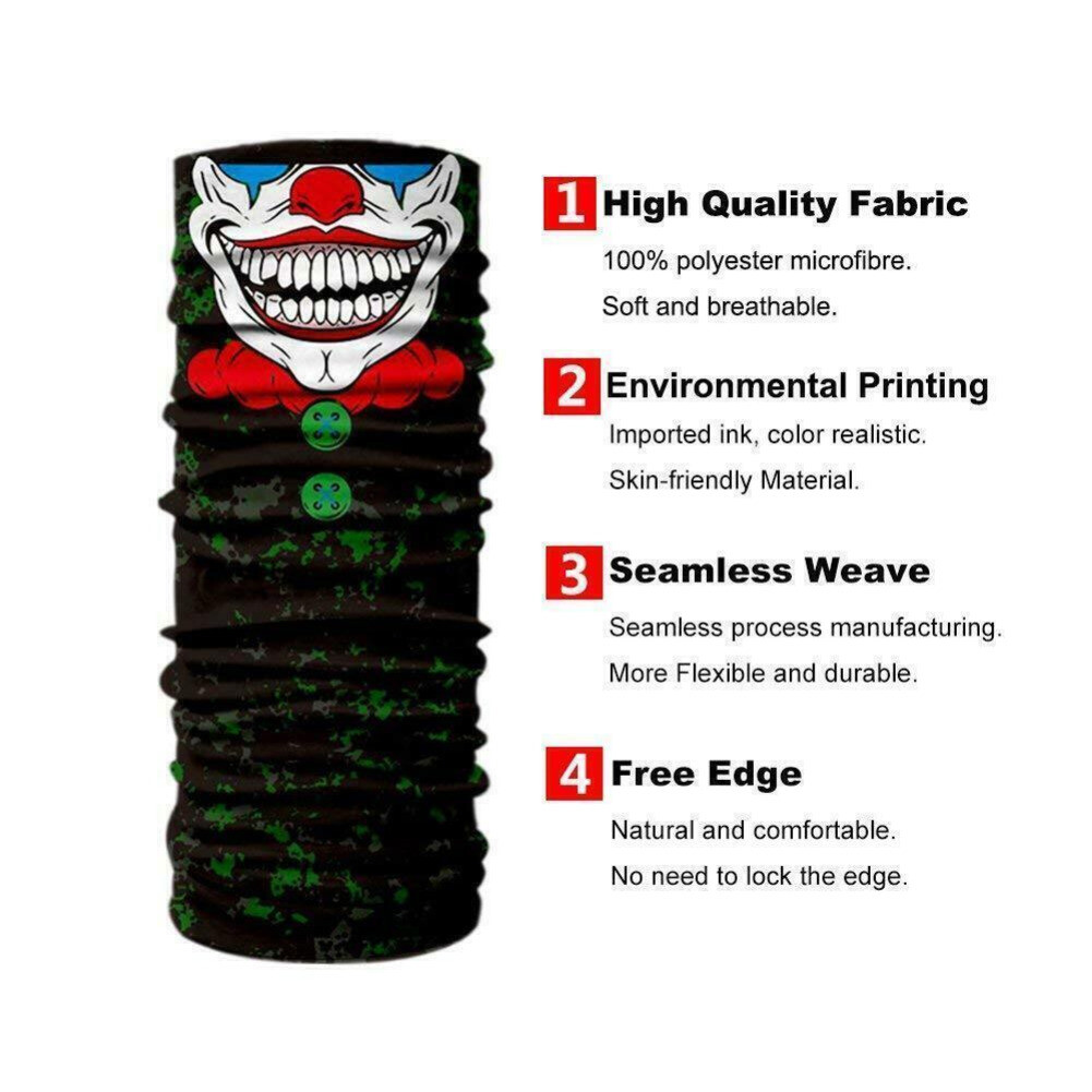 Balaclava Neck Gaiter Bandana Sun Scarf Tube Half Face Mask Skull Cover Headwear