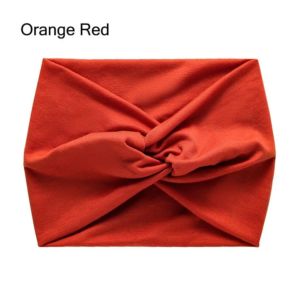 Twisted Hair Wrap Yoga Headband Stretchable Turban Hairband Fashion Solid Color