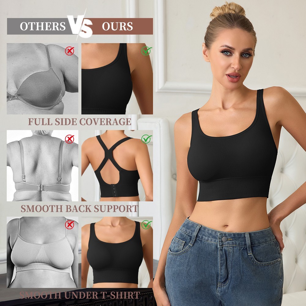 Women’s Seamless Wireless Bra Adjustable Strap Full Coverage Comfort